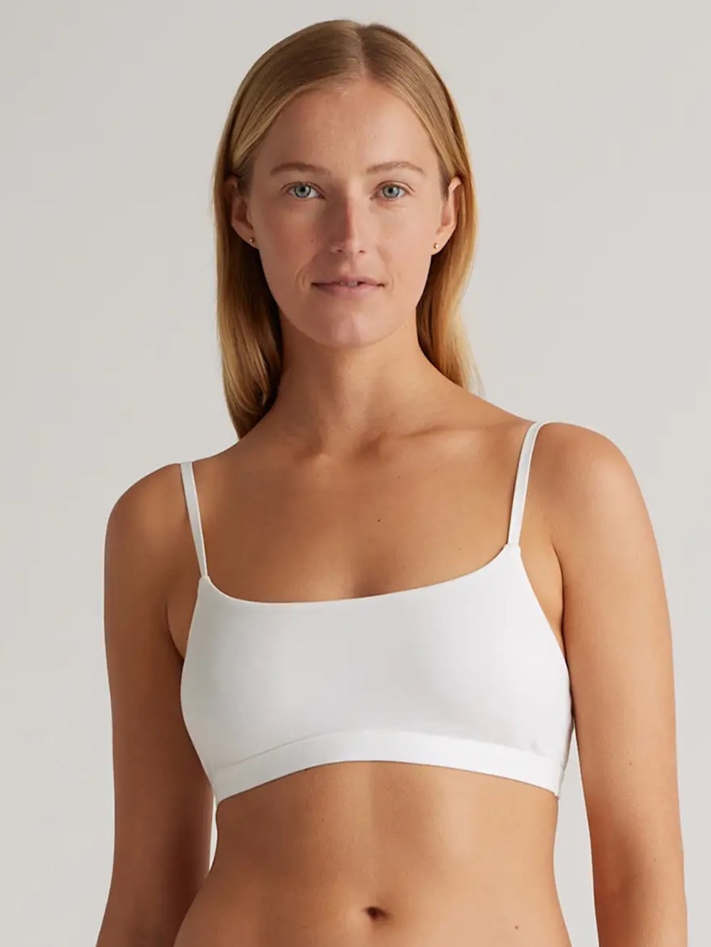 NWOT QUINCE 2 Packages Organic Cotton Scoop Bralettes XS Soft White 1246